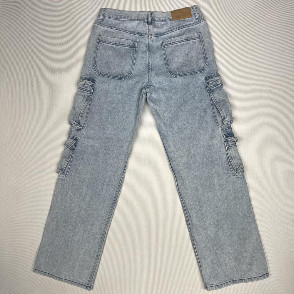 PacSun Baggy Jeans Mens 30x32 Blue Light Wash Relaxed Cargo Straight Leg Denim